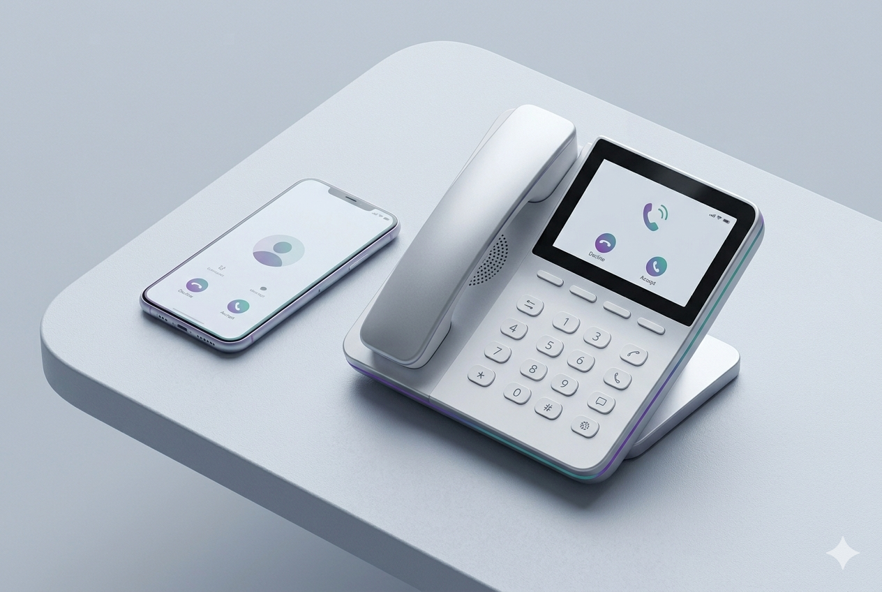 Teléfono móvil con llamada entrante